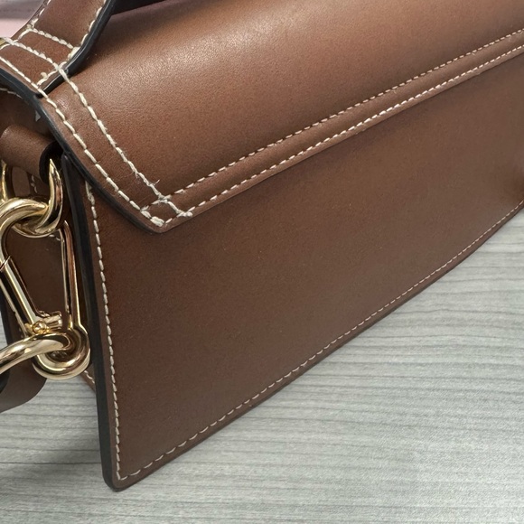 Fall Faux Leather Brown Top Handle Bag - Picture 7 of 9